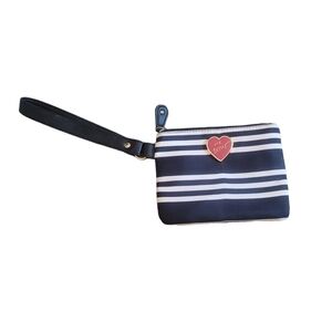 Betsey Johnson Black and White Stripe‎ Wristlet